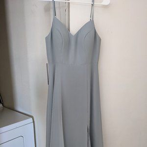Azazie Dolphin Grey bridesmaid dress size A6